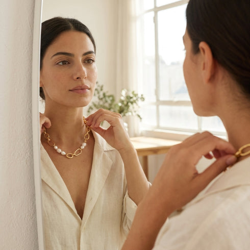 LARTI NECKLACE| שרשרת פנינים