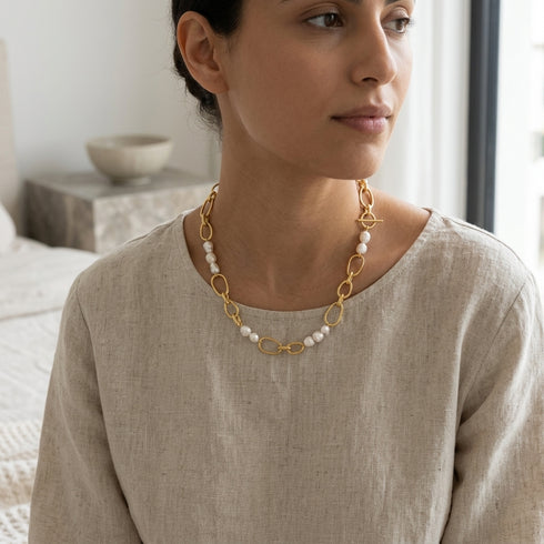 LARTI NECKLACE| שרשרת פנינים