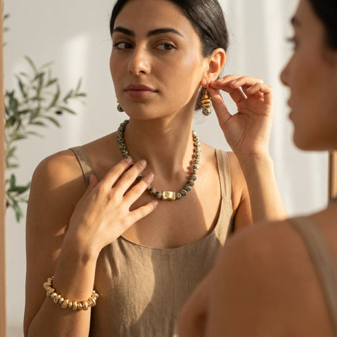 MANI NECKLACE| שרשרת אבנים טבעיות