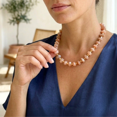 CHOKER ROBIN PINK|שרשרת קולר בציפוי זהב