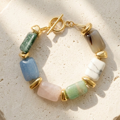 UNO BRACELET | צמיד אבנים טבעיות צבעונית