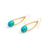 BLOSSOM EARRING| עגילים ארוכים מצופים זהב וטורקיז